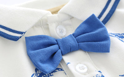 Traje Formal Niño Estampado Ballena con Tirantes y Pajarita - Image 5