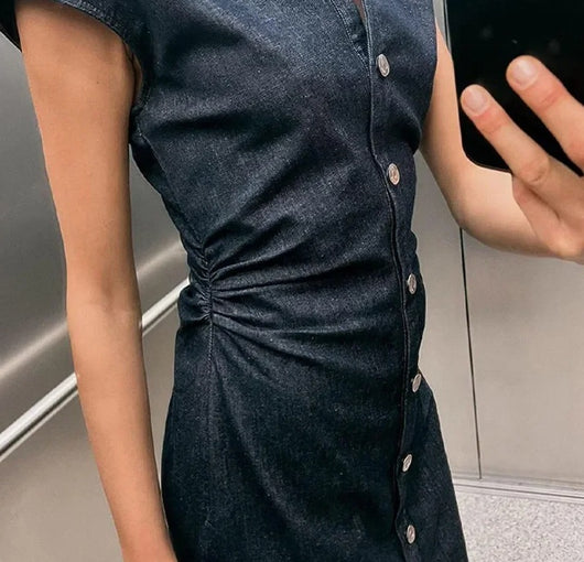 Vestido Camisero Denim para Mujer - Image 9