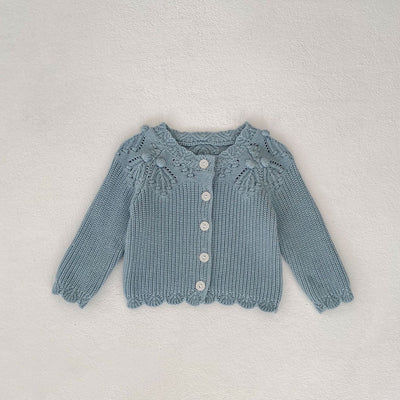 Cardigan de Lana Tejida con Encaje para Bebé - Image 18