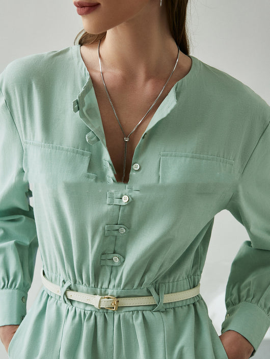Blusa Ejecutiva Manga Larga con Encaje - Diseño Slim Moderno - Image 4