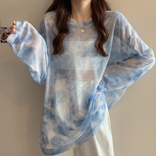 Blusa Holgada de Manga Larga con Protección Solar UV - Image 9