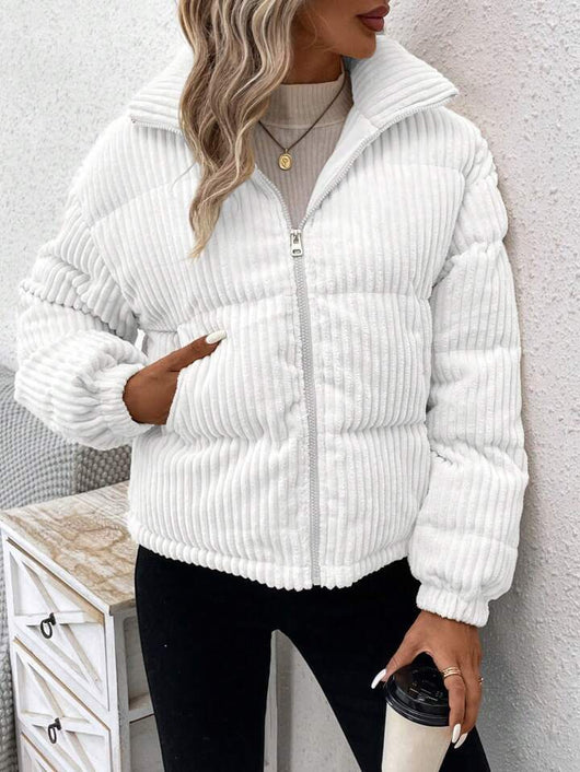 Abrigo de Pana Grueso Talla Grande para Mujer - Image 35
