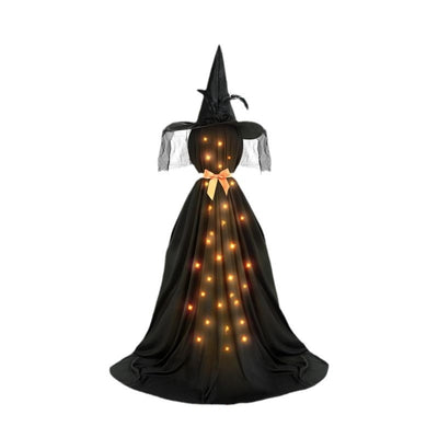 Fantasma LED Luminoso Negro con Moño Decorativo - Image 3
