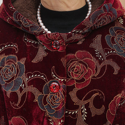 Abrigo Cálido Floral para Mujer Madura - Elegancia y Confort para Mamá - Image 10