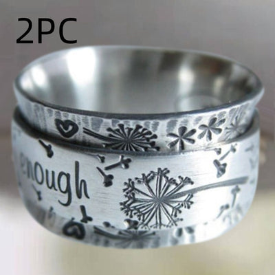 Anillo Vintage Unisex 'Soy Suficiente' con Letras - Image 6