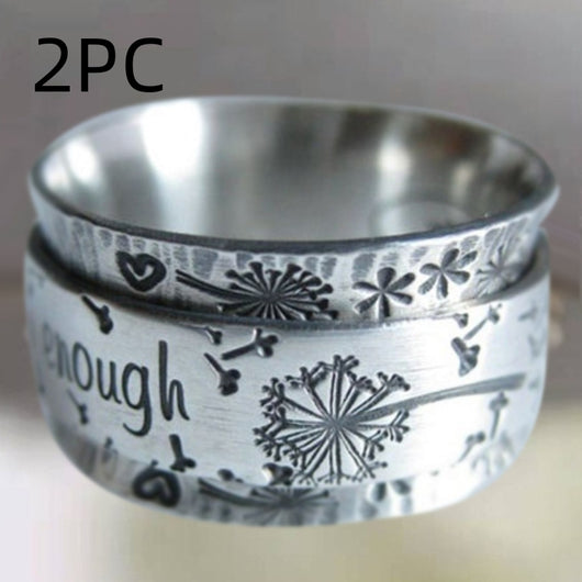 Anillo Vintage Unisex 'Soy Suficiente' con Letras - Image 6