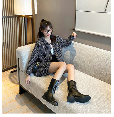 Botas Martin Retro Invertidas con Efecto Desgastado para Mujer - Image 12