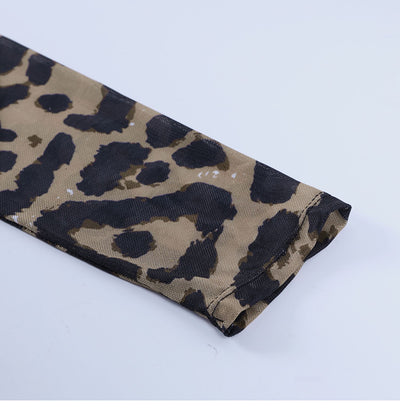 Blusa Estampado Leopardo Vintage de Una Pieza - Image 13