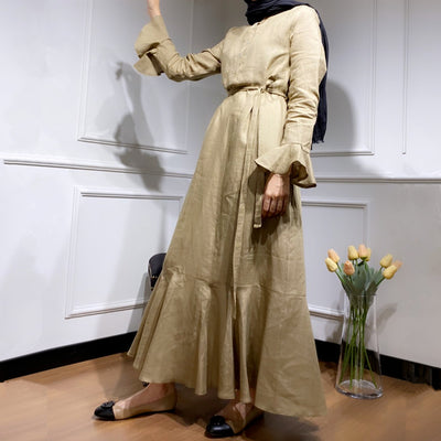 Vestido Robe Dubai con Mangas Acampanadas - Image 10
