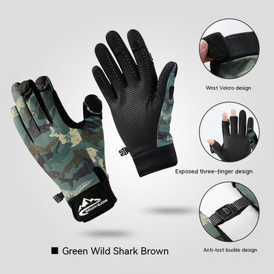 Guantes de Pesca Profesionales Invierno Dedos Expuestos Pantalla Táctil - Image 3
