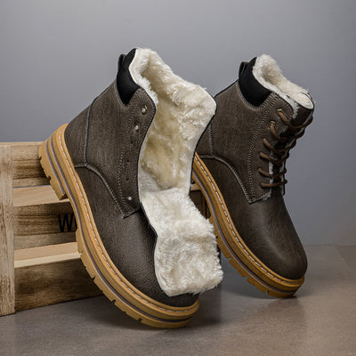 Botas Vaqueras Western para Hombre Invierno Cálidas Suela Gruesa Estilo Retro - Image 7