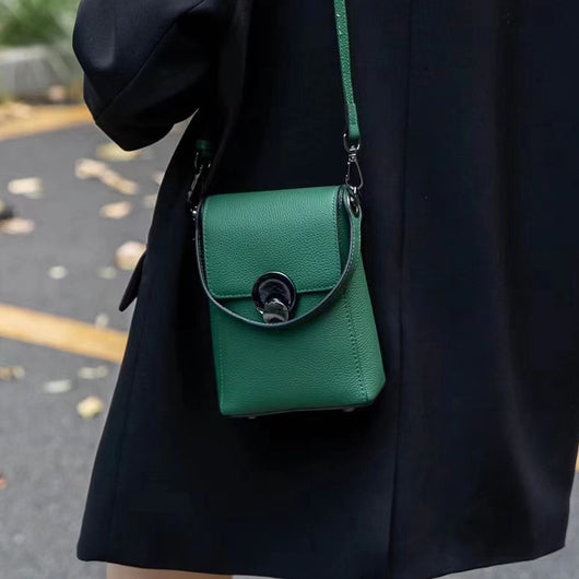 Bolso Bandolera de Cuero Genuino Estilo Coreano Multiuso - Image 4