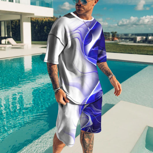 Traje Corto de Hombre con Degradado de Cintas - Image 4