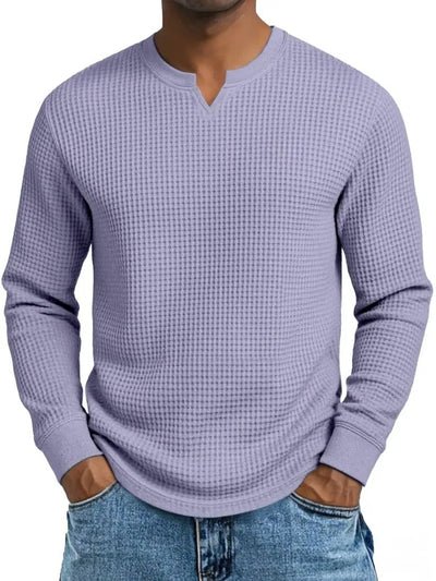 Polera Slim Fit Cuello V Manga Larga Casual para Hombre - Image 14