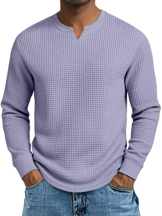 Polera Slim Fit Cuello V Manga Larga Casual para Hombre - Image 14