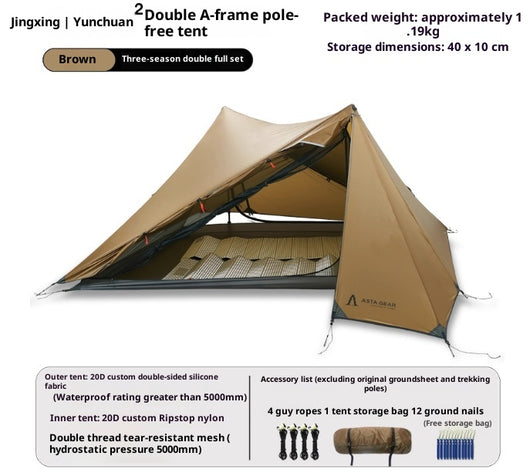 Tienda de Campaña Ultraligera Impermeable de Doble Pared con Estructura Autoportante - Image 5