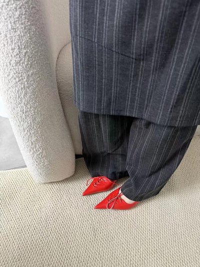 Zapatos de Tacón Grueso con Moño - Slip-on Cómodos y Elegantes - Image 16