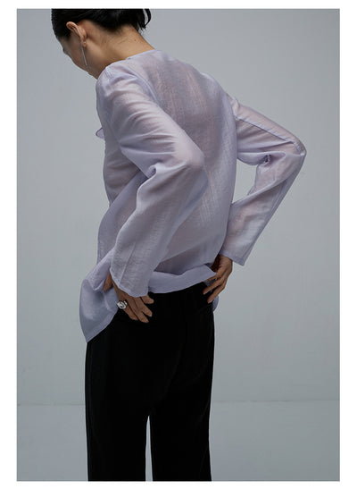 Blusas Elegantes para Mujer con Cuello Plisado y Detalles Recortados - Image 6