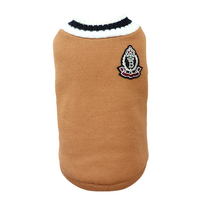 Suéter Tejido para Perro Estilo Preppy con Cuello en V - Image 5