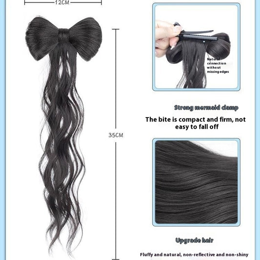 Peluca Larga con Trenza y Moño - Peinado Versátil de Cabello Sintético - Image 2