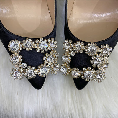 Zapatos de Tacón Alto con Hebilla de Cristal Cuadrada - Image 8