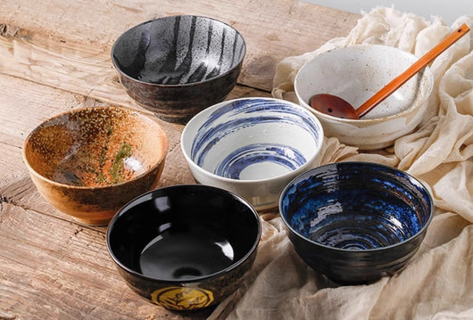 Tazón de Fideos Lamian de Cerámica Artesanal Importado de Japón - Image 26