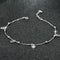 Pulsera Tobillera de Plata 925 con Mariposa Estilo Coreano