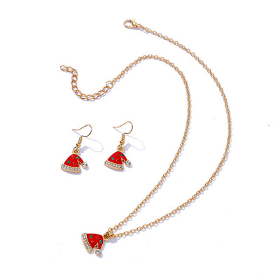 Conjunto de Collar y Aretes Navideños con Diseño Goteo Creativo - Image 5