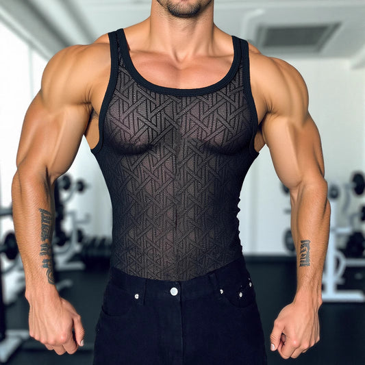 Playera de Malla Transpirable sin Mangas para Hombre
