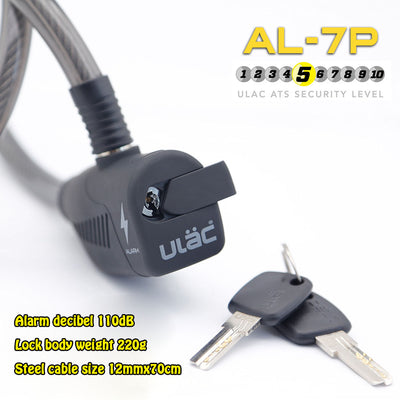 Candado de Cable con Alarma Siren para Bicicleta y Motos - Image 9
