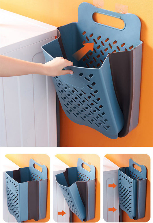Cesto Plegable para Ropa Sucia Montaje en Pared sin Taladro - Image 8
