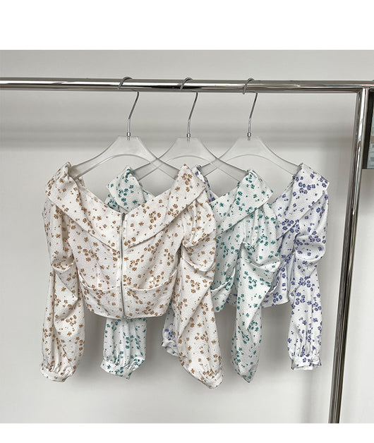 Blusa Floral Asimétrica de Manga Larga para Mujer - Diseño Exclusivo - Image 10