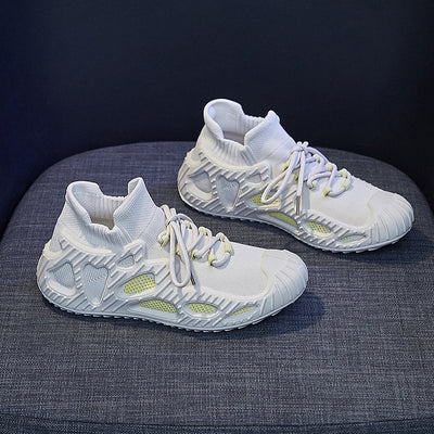 Tenis Deportivos Mujer Fly Knit con Suela Gruesa - Image 17