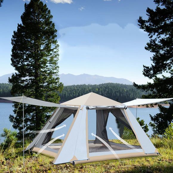 Carpa Automática Instantánea para Camping y Playa con Protección Solar