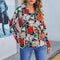 Blusa Elegante de Contraste de Colores para Mujer