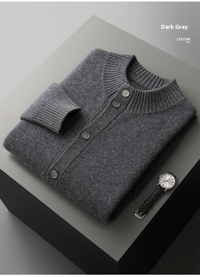 Suéter Cuello Alto Corto Tejido Grueso para Hombre - Image 12