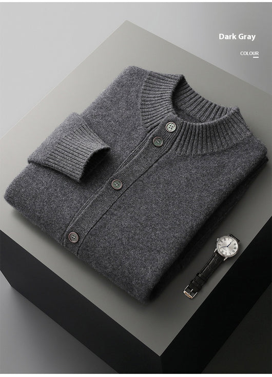 Suéter Cuello Alto Corto Tejido Grueso para Hombre - Image 12