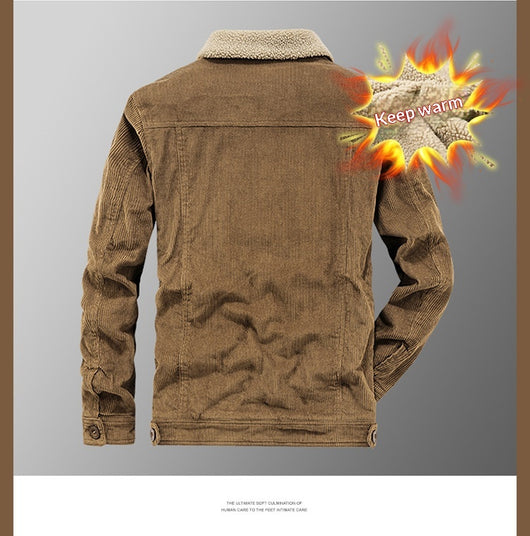 Abrigo Acolchado de Algodón con Forro Polar para Hombre - Image 12
