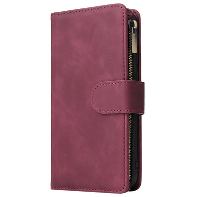 Funda de Cuero Retro con Cierre Esmerilado
