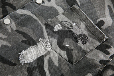 Camisa de Manga Larga Estilo Retro Americano con Diseño Camuflado Desgastado - Image 20