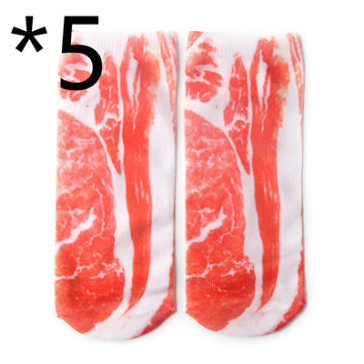 Calcetines Personalizados de Algodón con Estampado 3D Calavera de Cerdo para Hombre y Mujer - Image 11