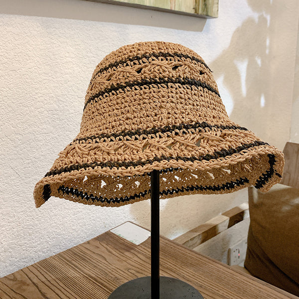 Sombrero de Paja Plegable con Ala Ancha - Protección Solar Máxima