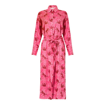 Vestido Camisa Oversized con Solapa - Corte Irregular y Manga Larga - Image 5