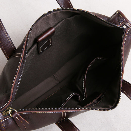 Maletín Ejecutivo de Cuero Vintage - Bolsa para Laptop Estilo Clásico - Image 9