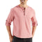 Camisa Casual de Algodón y Lino para Hombre
