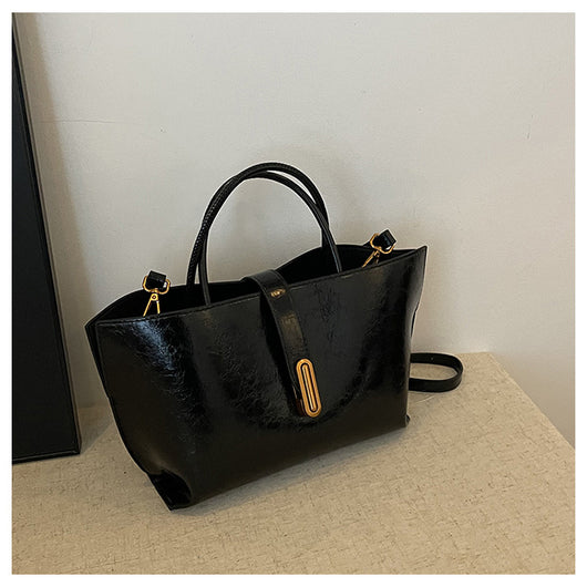 Bolso Bucket de Cuero Encerado Elegante y Portátil - Image 36