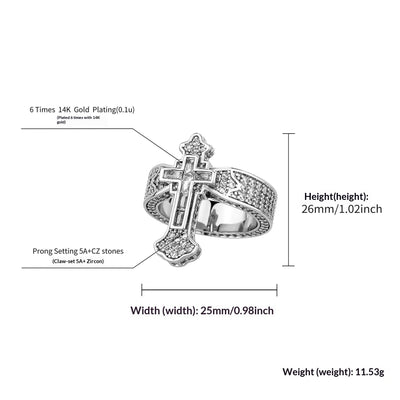 Anillo Cruzado Moderno para Hombre - Diseño Versátil y Trendy - Image 6