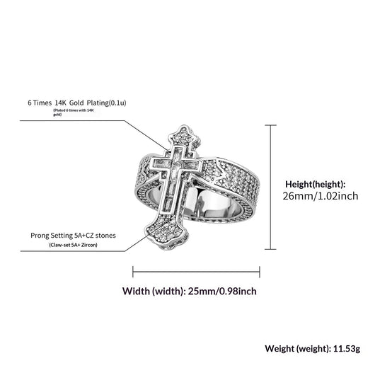 Anillo Cruzado Moderno para Hombre - Diseño Versátil y Trendy - Image 6