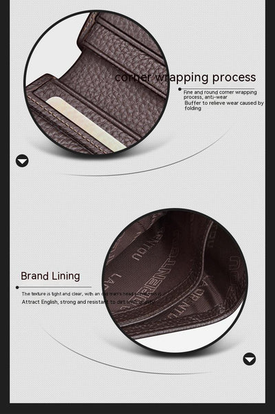 Cartera Vertical de Cuero Genuino - Diseño Ejecutivo Coreano - Image 12