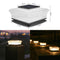 Luminária de pilar branca com 4 LEDs, luminária solar, 1 peça